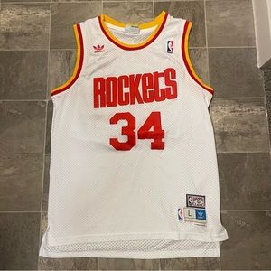 HAKEEM OKAJUWON Vintage Throwback Houston Rockets Hardwood Classics NBA Jersey
